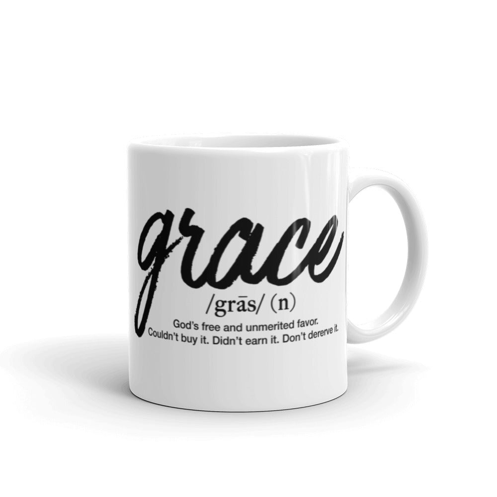 Grace | B&W Ceramic Mug - Affirm The Word Literary